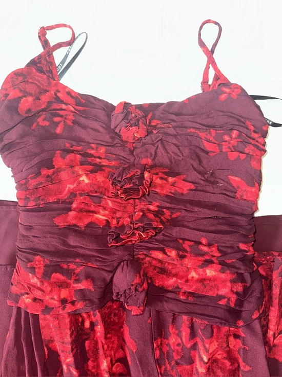 o.p.t Dresses & Skirts - Few Moda Corinne dress - Crimson Floral - Red Floral Maxi Dress w Ruching